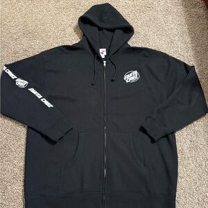 Santa Cruz Black Zip-Up Hoodie